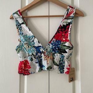 Cute floral crop top